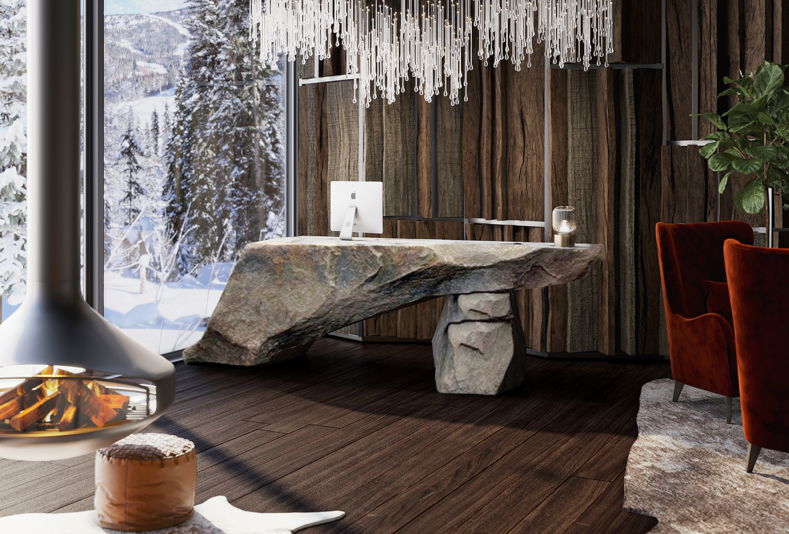 Sheregesh Mountain Hotel reception area interior design